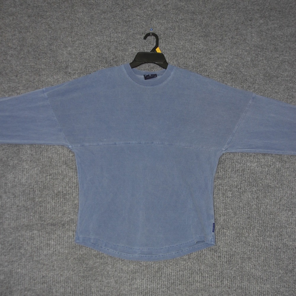 Spirit Jersey Long Sleeve T Shirt Womens XS Blue Aruba Oversized Trendy pullover